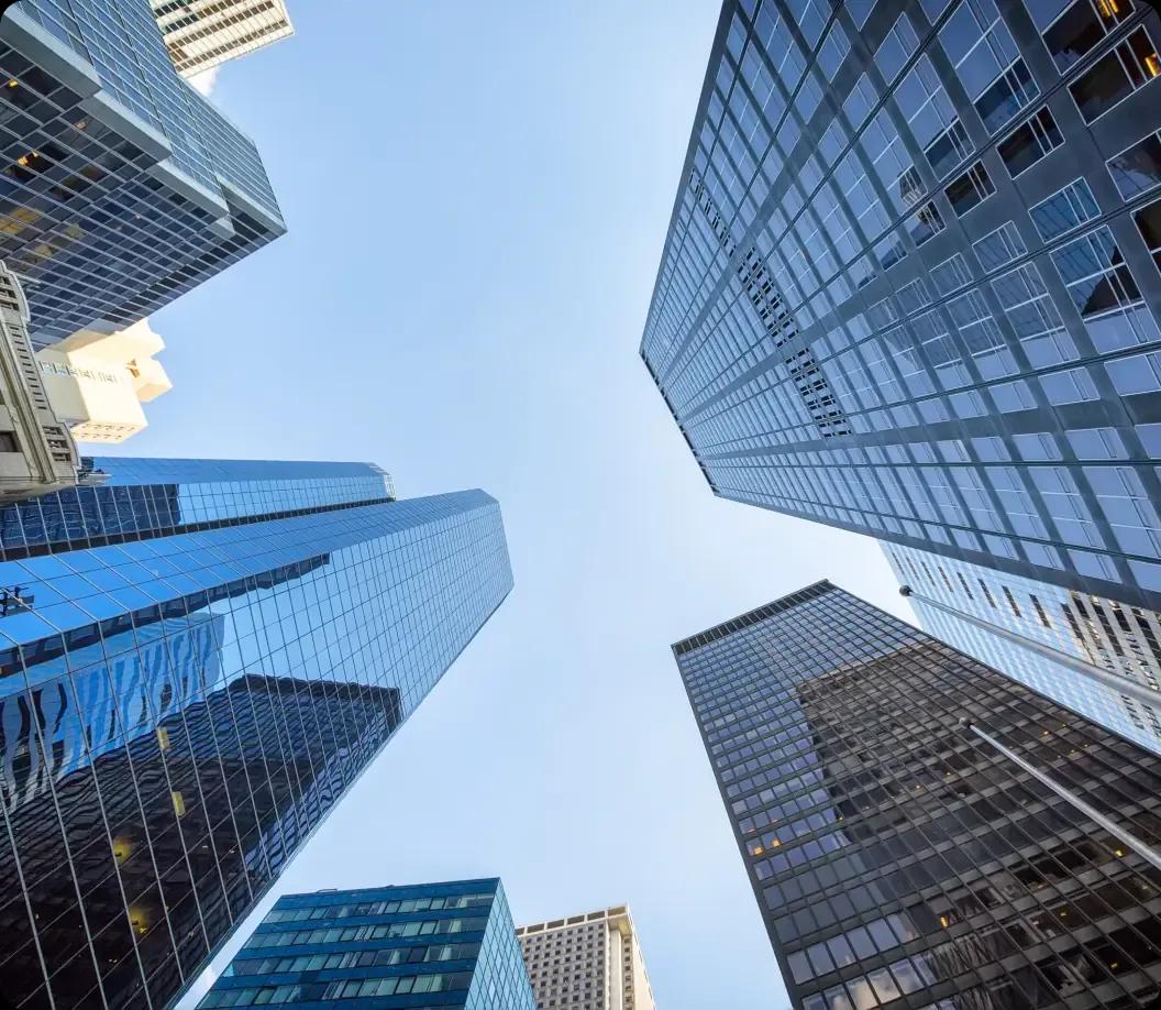 Image of the downtown of a city with skyscrapers