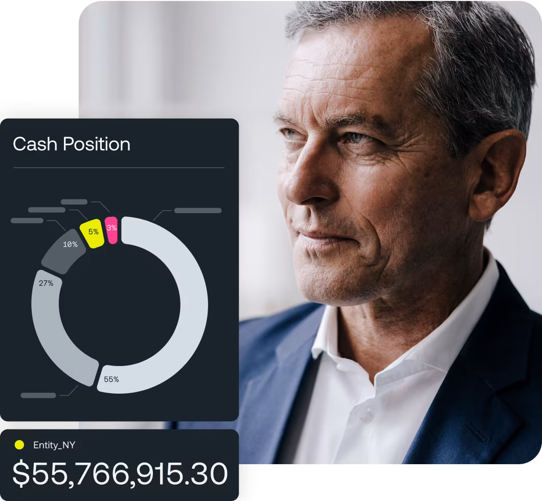 Man smiling with Cash Positioning chart